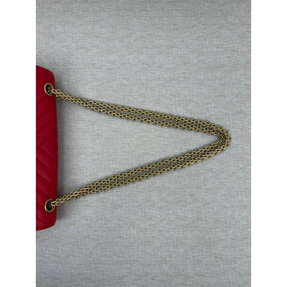 CHANEL Red Calfskin 2.55 Reissue Chevron Flap Small GHW